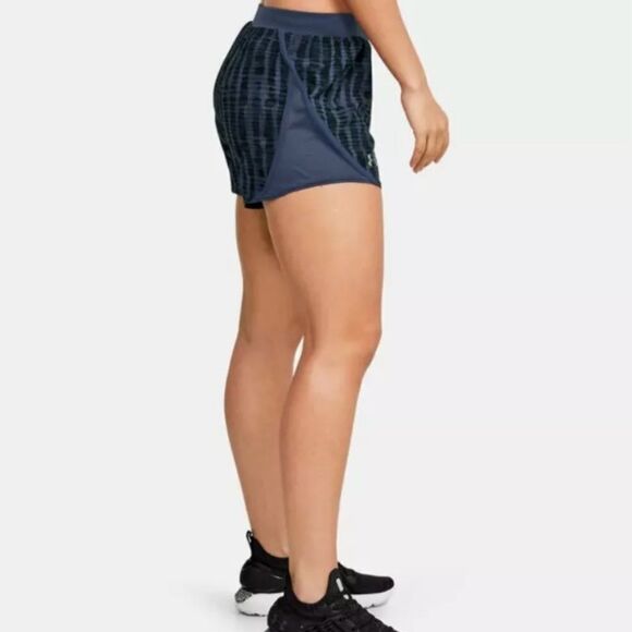 Under Armour Blue & Black Patterned Athletic Running Shorts - Picture 4 of 13